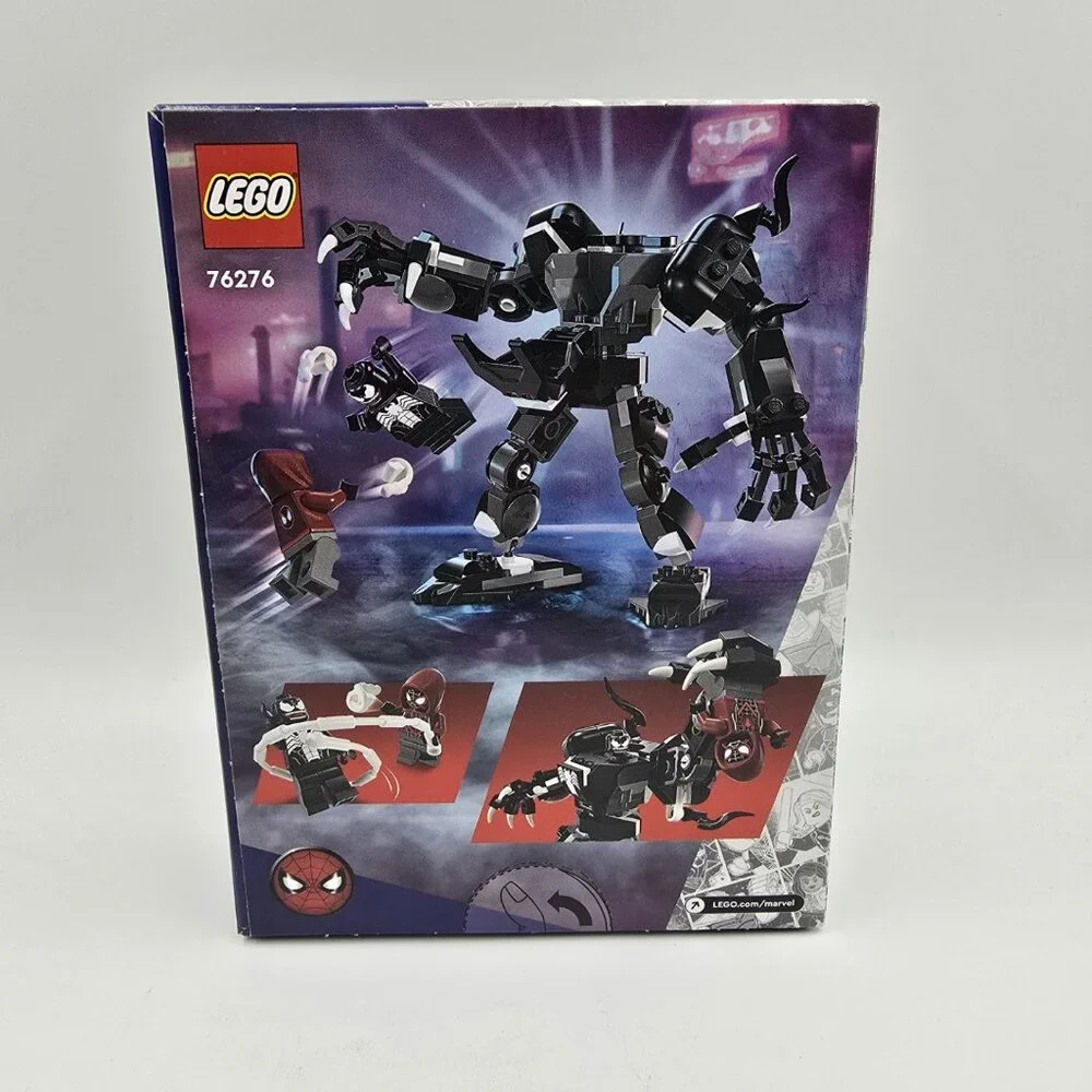 Lego Marvel Building Toy Set 76276 Venom Mech Armor vs. Miles Morales Ages 6+